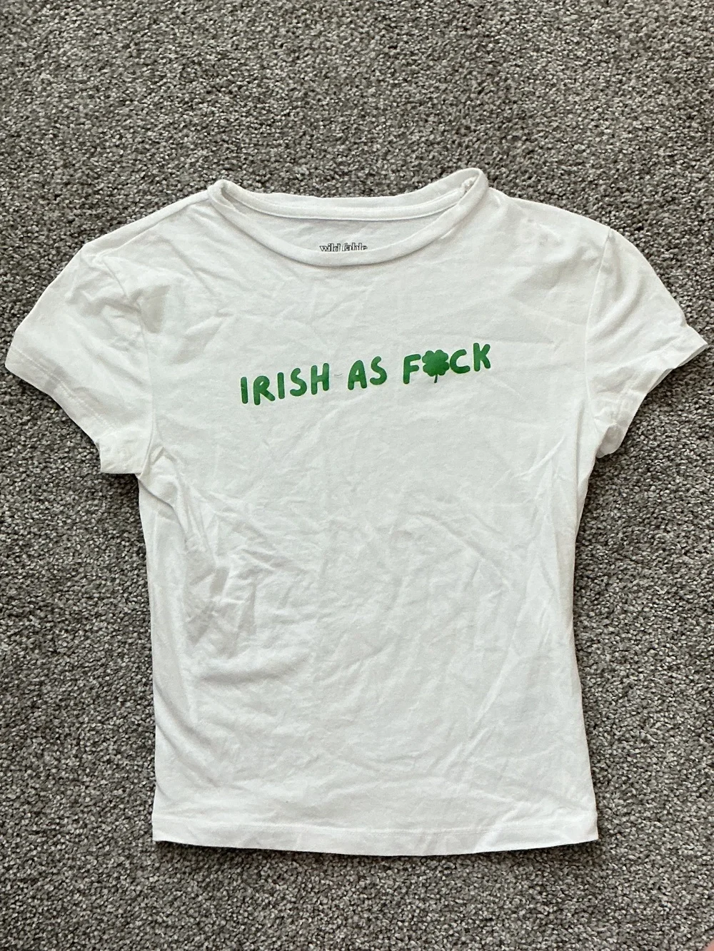 White Tee with Green 